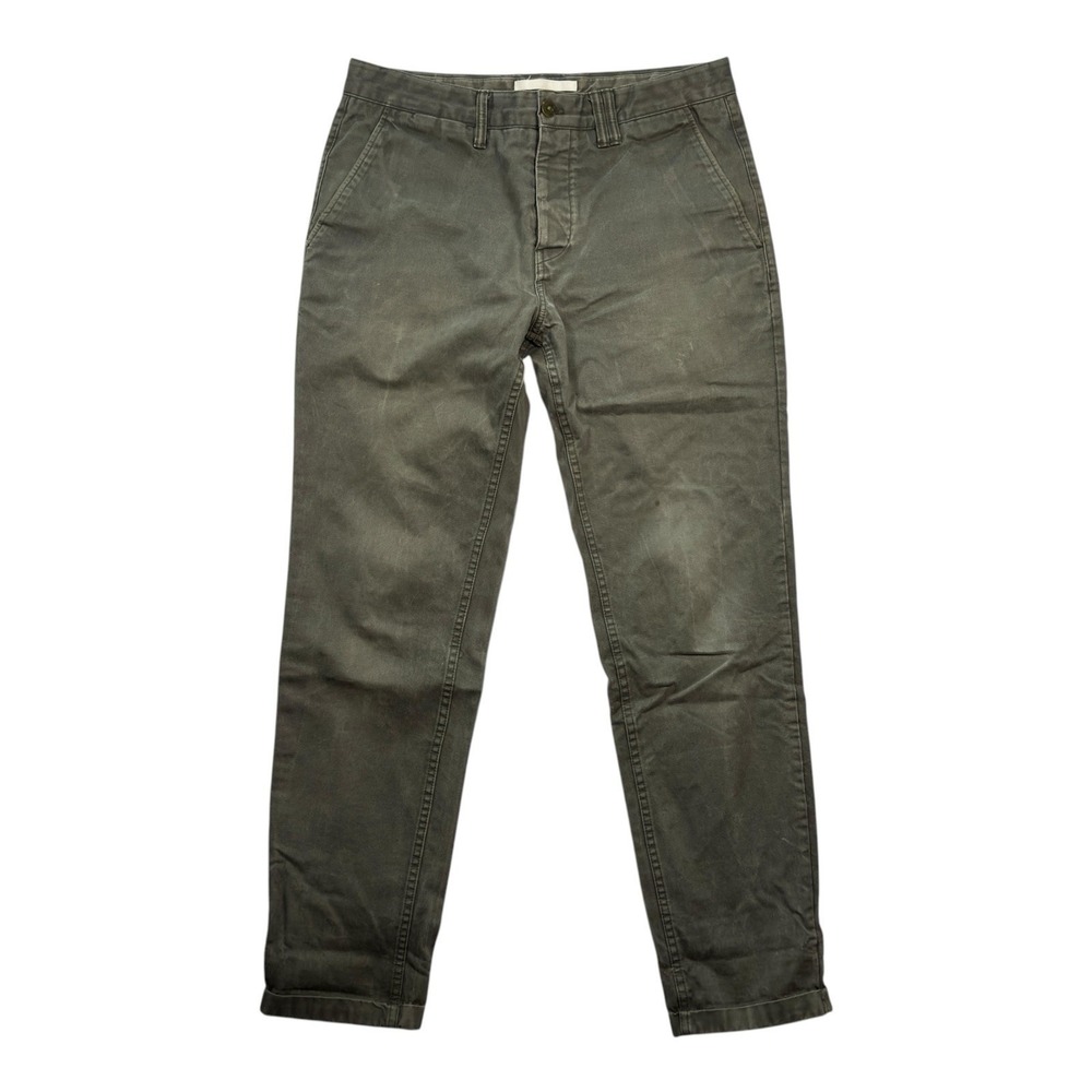 Norse Projects Aros Heavy Chino Pants Mens 36 X 31 Green Straight Fit Twill